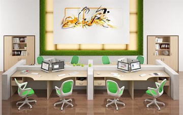 Комплект офисной мебели SIMPLE с эргономичными столами и тумбами в Пензе - предосмотр 6